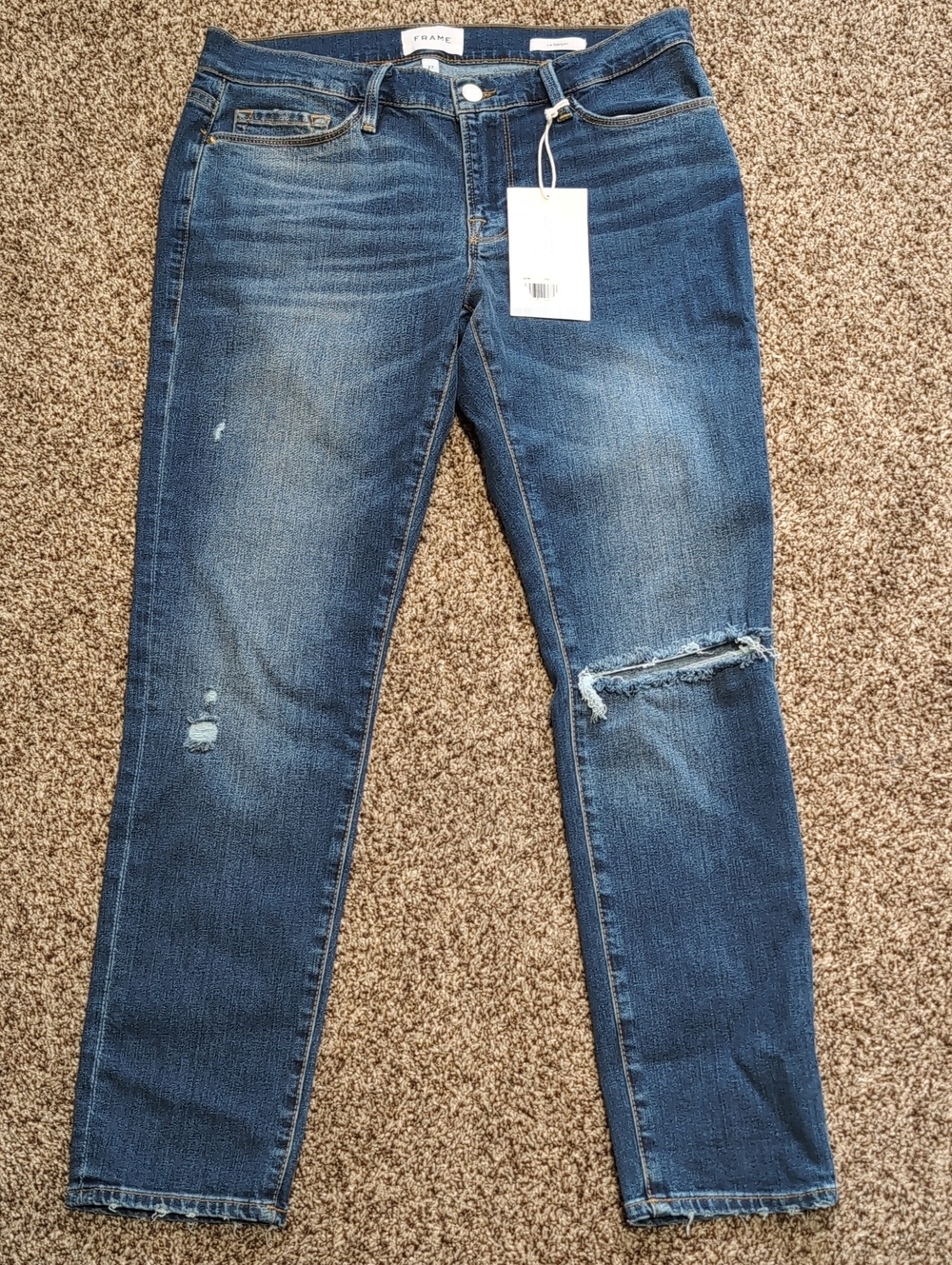Frame Denim Le Garcon Boyfriend Mid Rise Slim Jeans Size 27 NEW